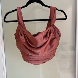 House of CB rose draped corset top